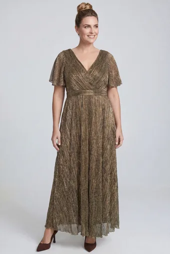 Khaki kleit kuldsete vööd